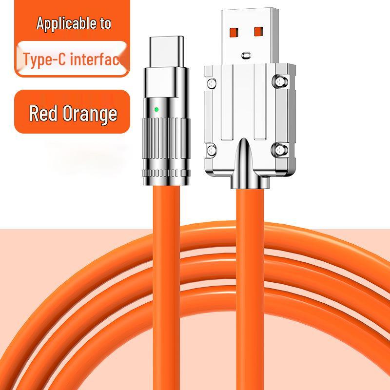 120W Luminous Type-C Cable for Super Flash Charging: Compatible with Apple, Huawei, Vivo, Oppo, and Xiaomi Devices