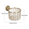 Vintage Toilet Paper Holder Brass Wall-Mounted Toilet Paper Roll Holder Rustic Vintage Tissue Rack for Dorm Apartment Home