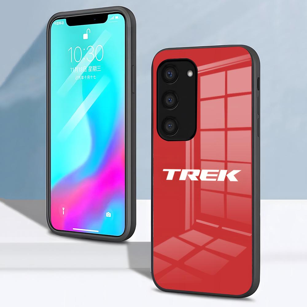 Bicycle T-TrekS Phone Case For Samsung S26 S25 S24 FE S23 S22 S21 Plus S20 Ultra Note20Ultra Black Glass Cover