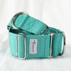 Italienisches Windspiel Whippet Martingale breites verstellbares Hundehalsband gemustertes Baumwollhalsband