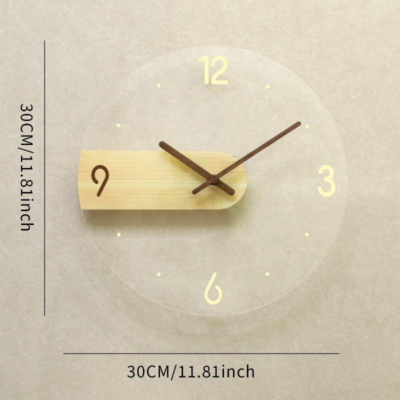 Современные стеклянные настенные часы Декоративные настенные часы Бесшумные Эстетичные часы Минималистичные Элегантные часы для гостиной Комнатные украшения