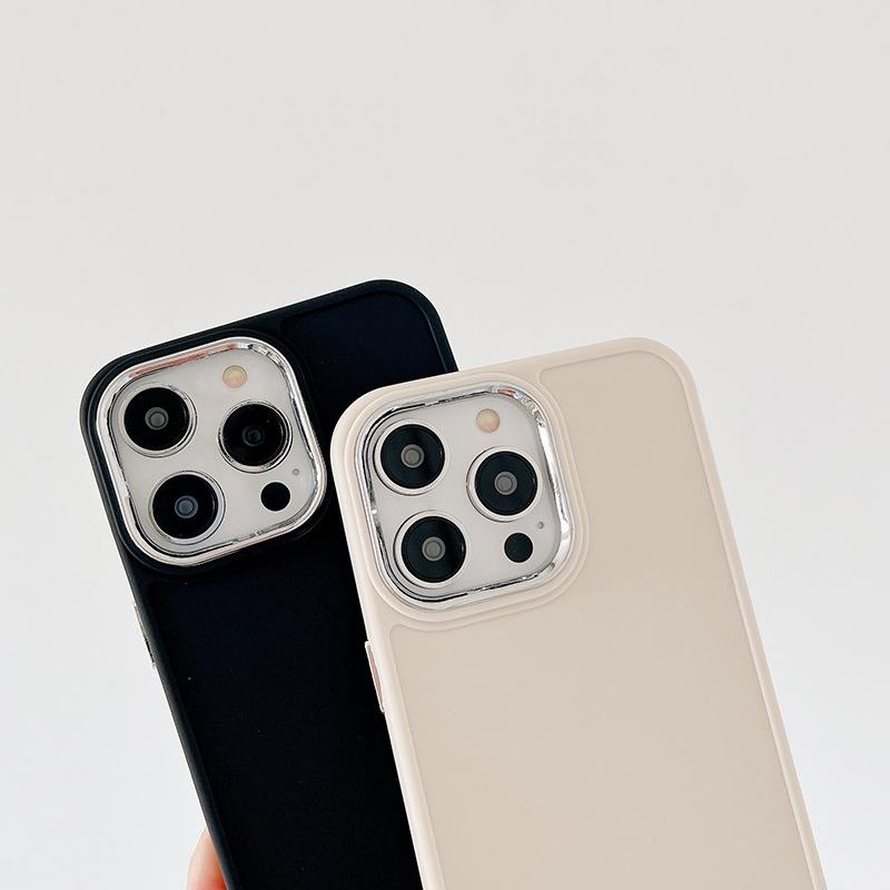 Applicable to Apple 17 mobile phone case, new electroplated photo frame 16pro personalized 15pro simple 11 anti-drop soft mobile phone case