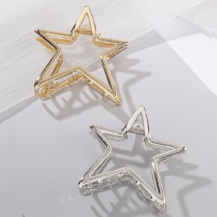 Trendy Hollow Star Hair Accessories Practical Metal Hair Claw For Women Girls Fashion Hairpin For Daily Styling Use