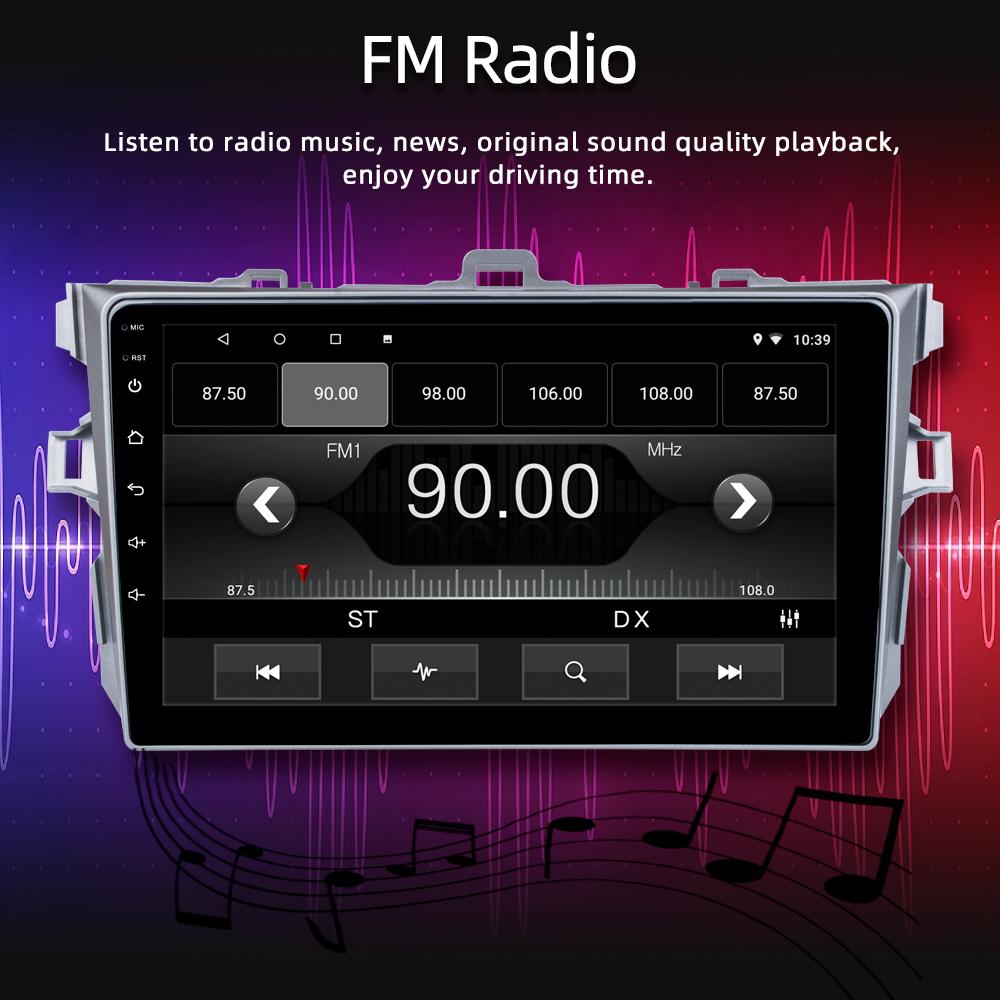 

Android 11 9-дюймовый HD Mirror Link 4-ядерный автомобильный радиоплеер GPS-навигация аудио WIFI-плеер для Toyota Corolla 2007-2013