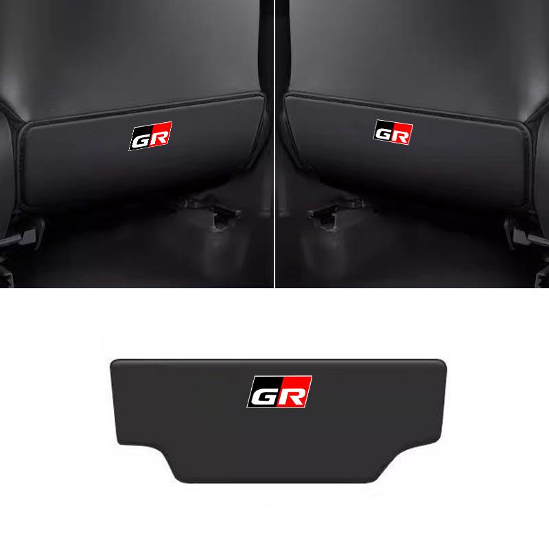 1pcs Car Seat Back Anti Kick Pad Mats Cover For Toyota GR GAZOO RACING Sport Corolla Yaris RAV CHR Camry Auris Auto Accessories