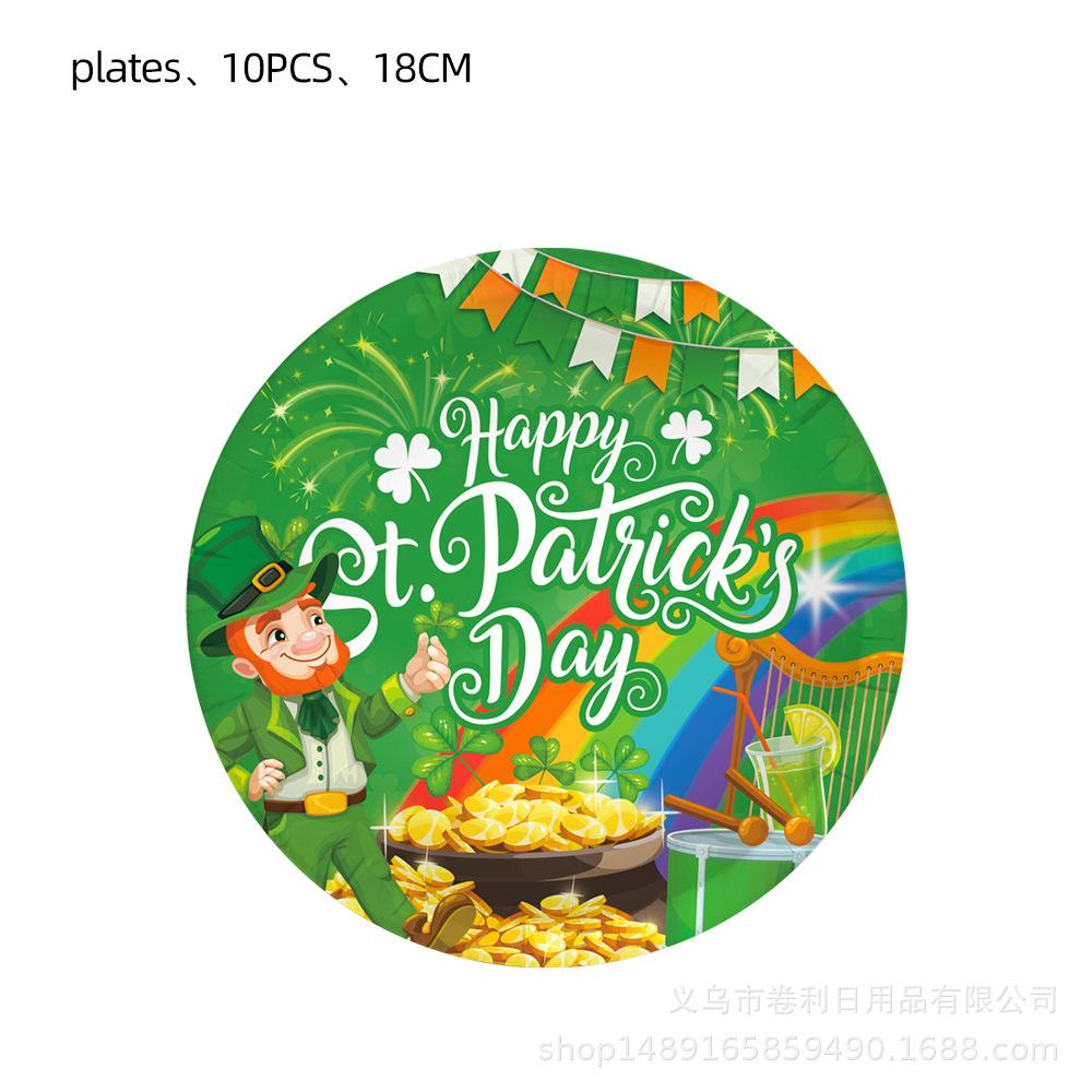 St. Patrick'S Day Party Supplies St. Patrick'S Party Decoration Arrangements Props Banners Disposable Tableware