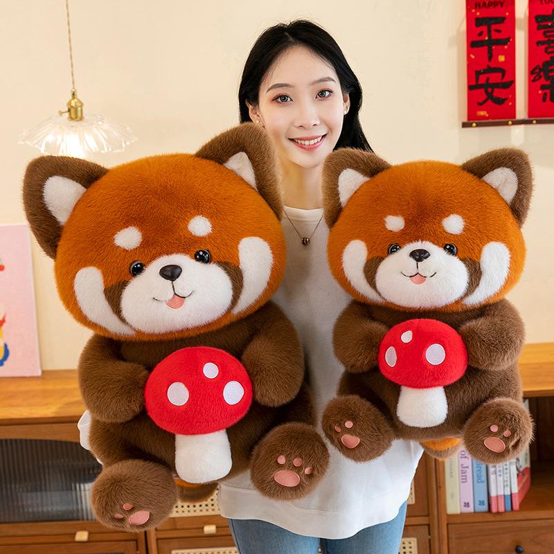 Cute Coo Coo Coon Plush Toy Mushroom Coon Home Ornament Ring Gift Children's Birthday Gift