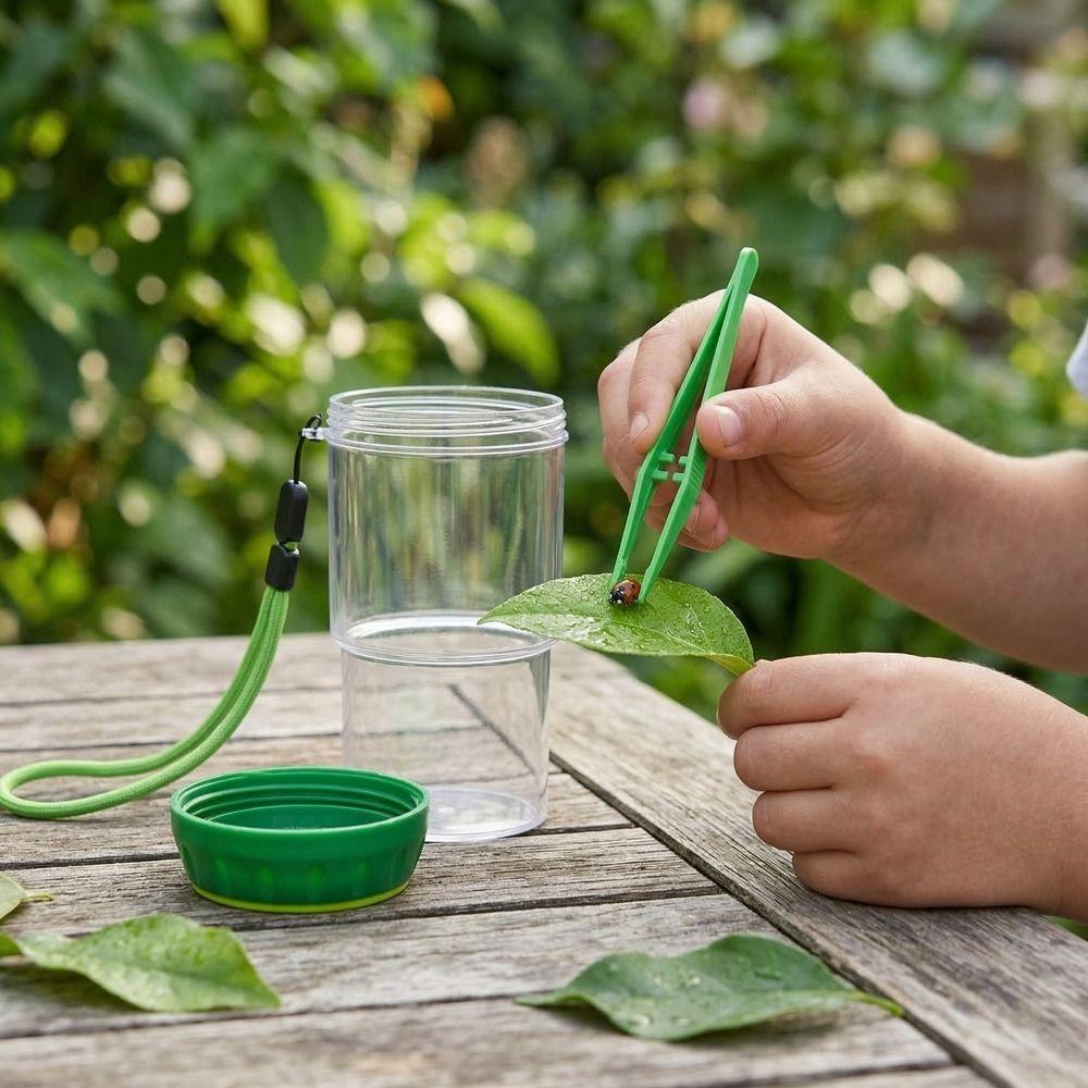 Scalable Insect Observation Box Ventilated Magnifying Butterfly Catcher with Tweezers Non-Slip Bug Container Science Education