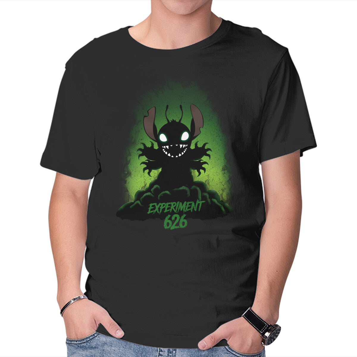 Unisex Crew Neck T-Shirt Experiment 626 Stitch Graphic Short Sleeve Casual Tee XS