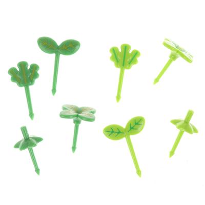 8Pcs Fruit Vork Tandenstoker Bladeren Salade Tiny Vork Mini Cake Picks Voor Kids