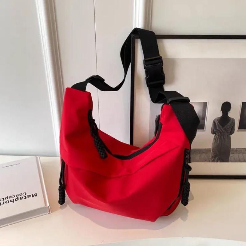 Nylon Hobos Crossbody Bags Solid Casual Zipper Women's Bags  Fashion High Capacity Solid Color Single Shoulder Totes Bag