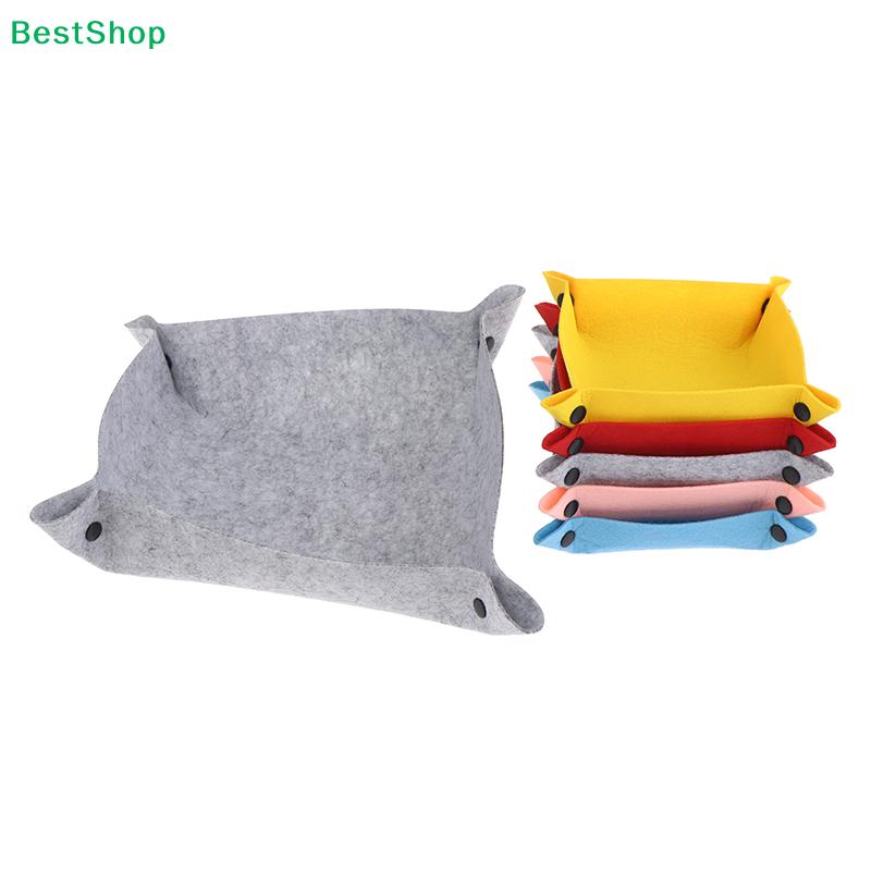 Collapsible Felt Storage Baskets - Colorful Square Organizer Bins for Desk/Closet Accessories