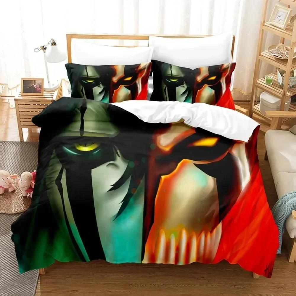 Fashion Anime 3D The Bleach Bedding Set Printed Bed Set With Pillowcase Bed Duvet Cover Soft Queen King Size Bedclothes Home