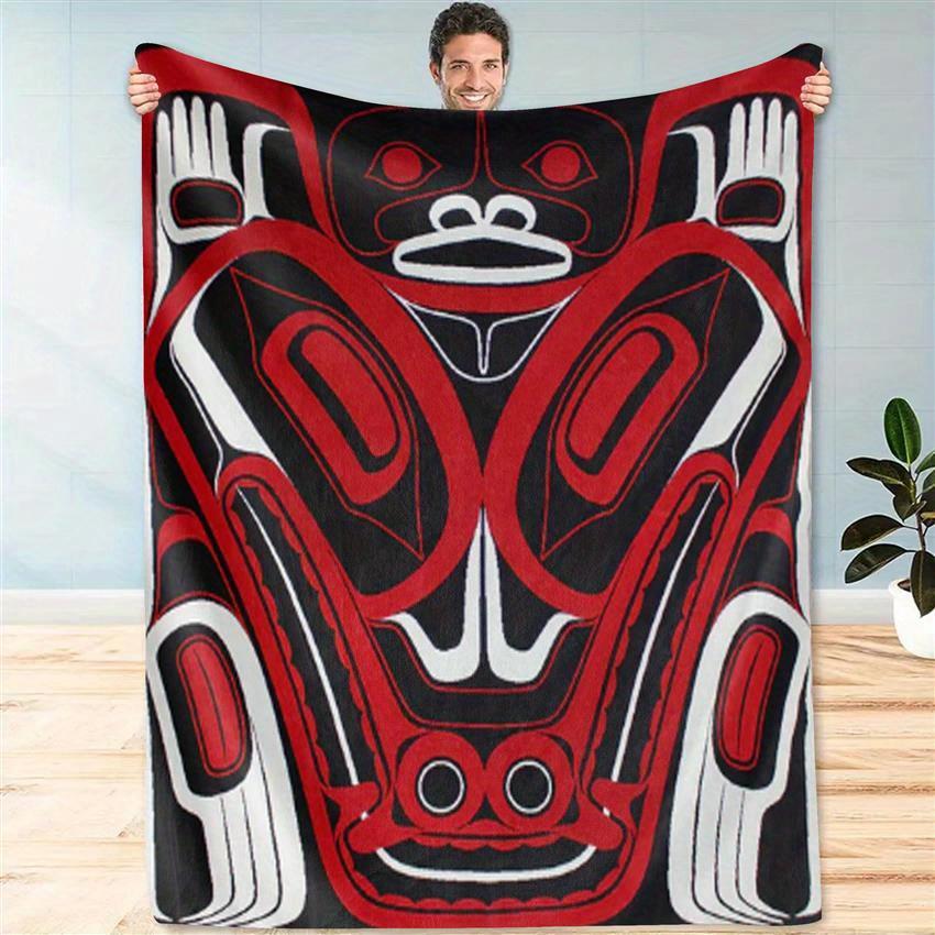 

Geometric pattern blanket Suitable for all seasons Suitable for sofas beds offices travel blankets for camping and picnics 75x100cm