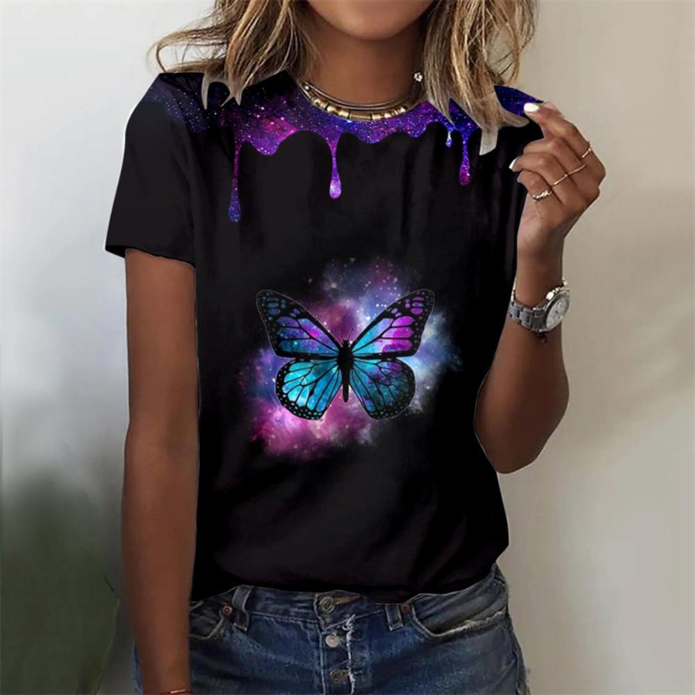 Women's T-shirt Summer Fashion Short Sleeve Tees Tops 3D Print O-Neck Casual T Shirt For Women's Funny Clothes For Sexy Girl Top