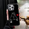 Französische Bulldogge Schwarz Design Weiche Handyhülle für iPhone 15 16 17 Pro Max 17Air 16E 14 Plus 13 12 Mini Stoßfeste Hülle Rückschale