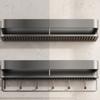 Wall-Mounted Bathroom Storage Rack Aluminum Alloy Punch Free Kitchen Condiment Racks Ventilated Drainable Bathroom Shelf