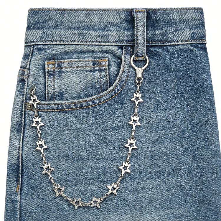Unique Hollow Star Charm Chain Extender Fashion Jewelry Chain Stainless Steel Texture Perfect for Necklace and Styling