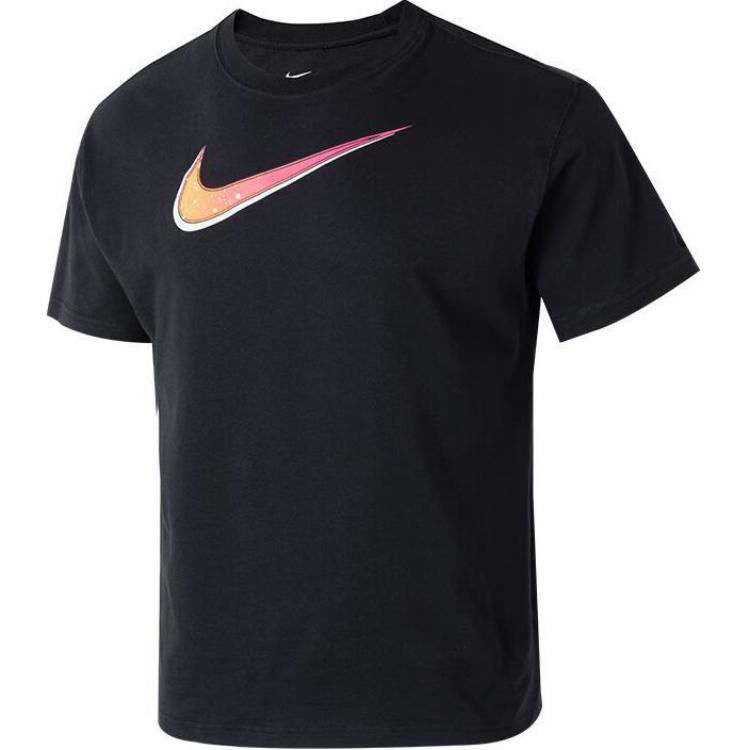 

Nike Logo Print Loose Casual Running Fitness Training Comfortable Breathable Crew Neck Short Sleeve T-Shirt Men Tops Black FV8407010 2XL