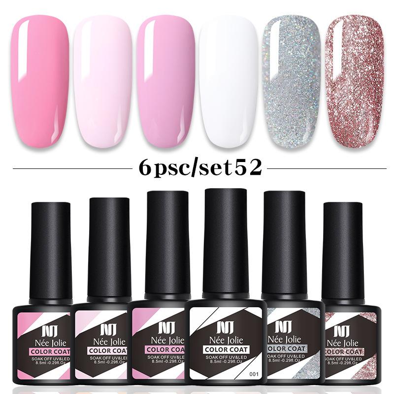6-Color Nail Polish Glue Set, Popular Color Nail Glue, Phototherapy Nail Polish Glue Can Be Matched Arbitrarily.