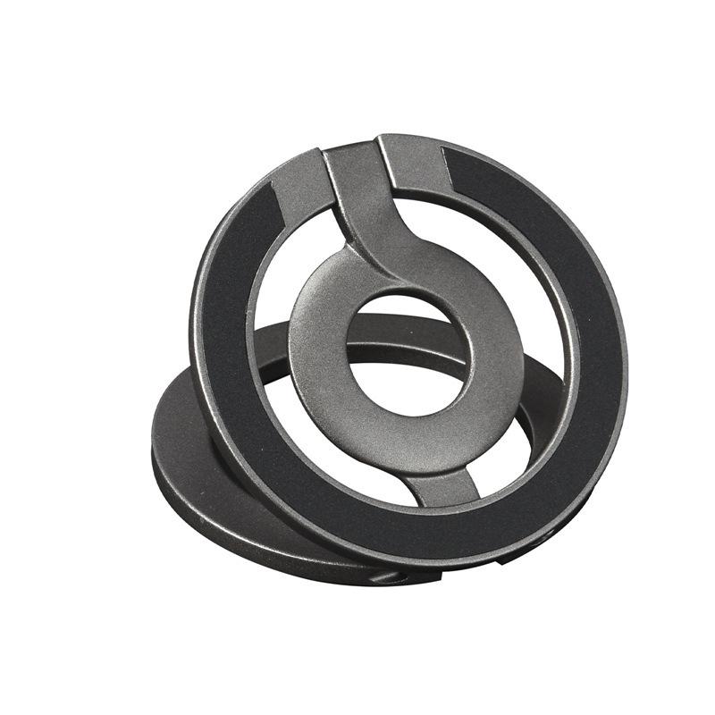 Universal Double-Sided Magnetic Phone Holder Ring - Foldable Desktop Stand for Streaming & Gym Use