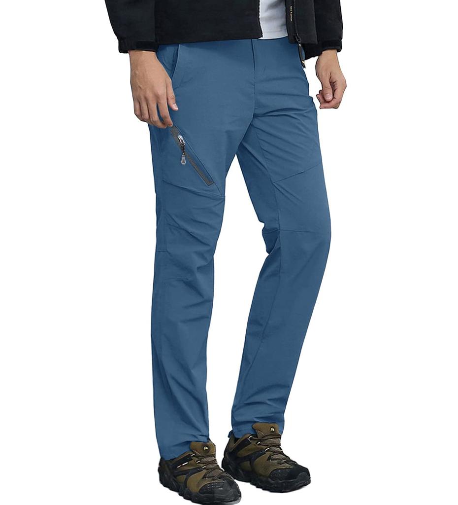 TACVASEN Casual Golf Solid for and Size 2XL Men's Pants, Color, Quick-Drying, Multi-Purpose, Fishing, Work, Hiking, Mountaineering, Blue-Gray,