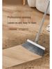 Foldable Rotating Broom & Dustpan Set with Non-Stick Hair and Soft Bristles for Living Room