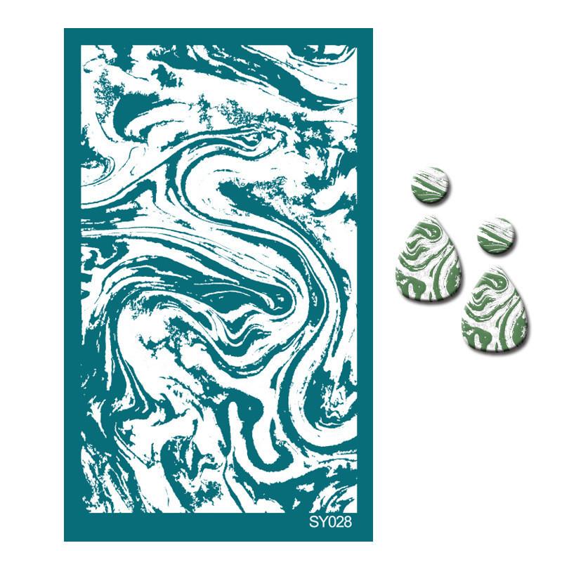 23 Styles Self-Adhesive Silk Screen Stencils for Polymer Clay Palm Leaves Reusable Mesh Transfer Printing Earring Jewelry Making