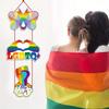 2 Set Celebrate Pride with Colorful Must-Have Party Accessory Rainbow Paper Door Hanging Decorations