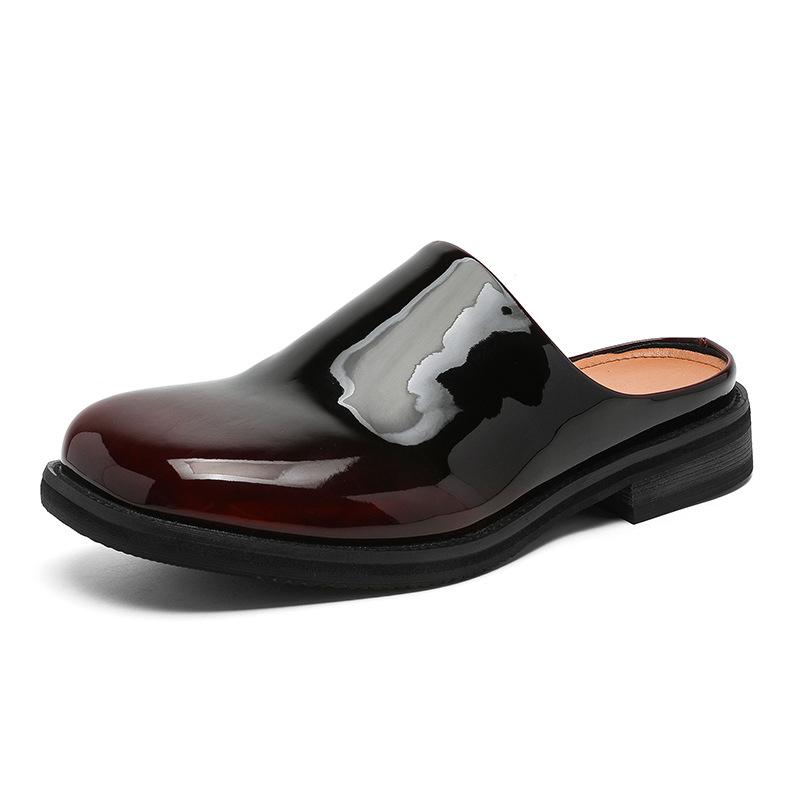 2025 nové pánské formální oblečení s koženými pantoflemi s mašlí, módní trend, všestranné společenské boty 91519-J