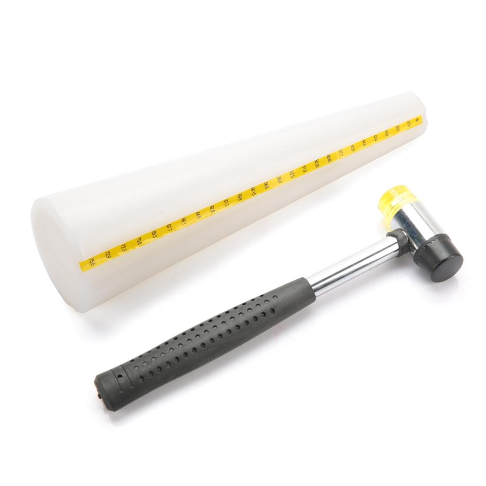 Bracelet Measuring Mandrel Plastic Stick Sizer & Jewelry Hammer Repairing Making Tools Set