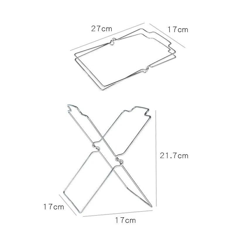 Stainless Steel Trash Rack Foldable Kitchen Desktop Office Trash Holder Trash Bag Towel Hanger Kitchen Garbage Bin  Garbage Can