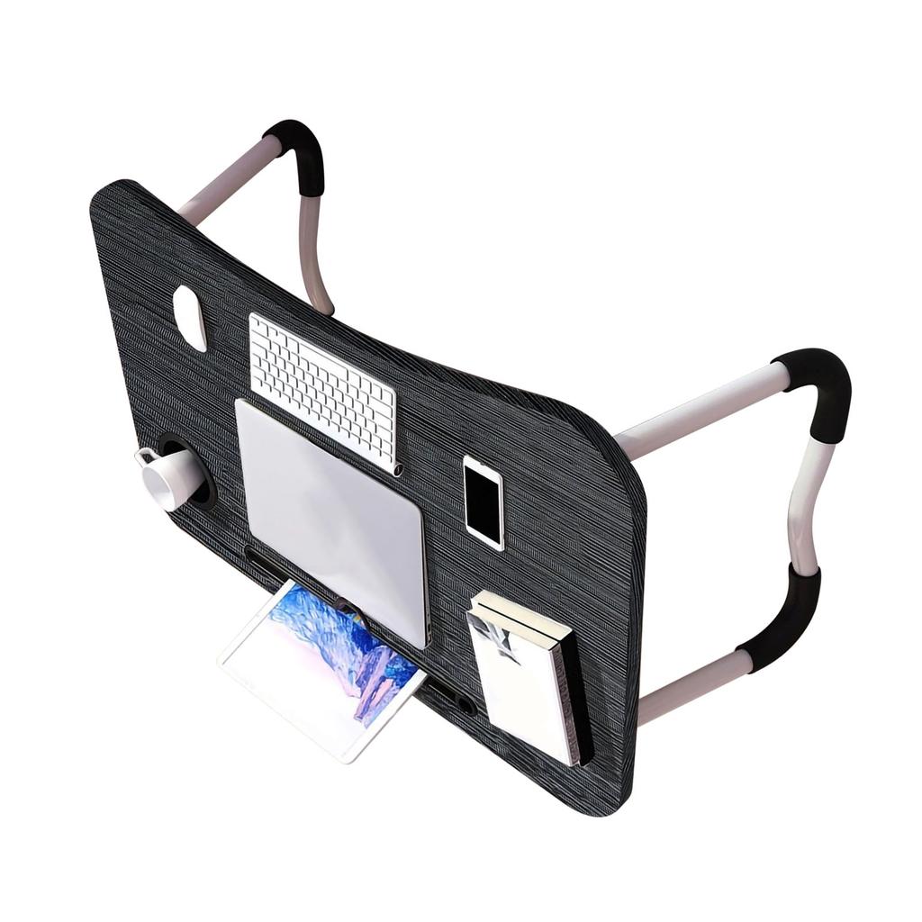 Kids Laptop Desk with Cup Holder Density Board Foldable Bed Table for Household Bedroom