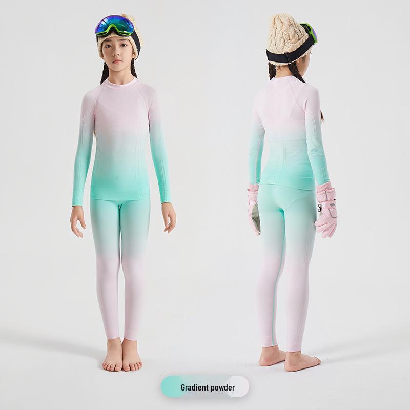 Kids' Quick-Dry Ski Base Layer: Warm, Moisture-Wicking Sports Suit for Boys & Girls