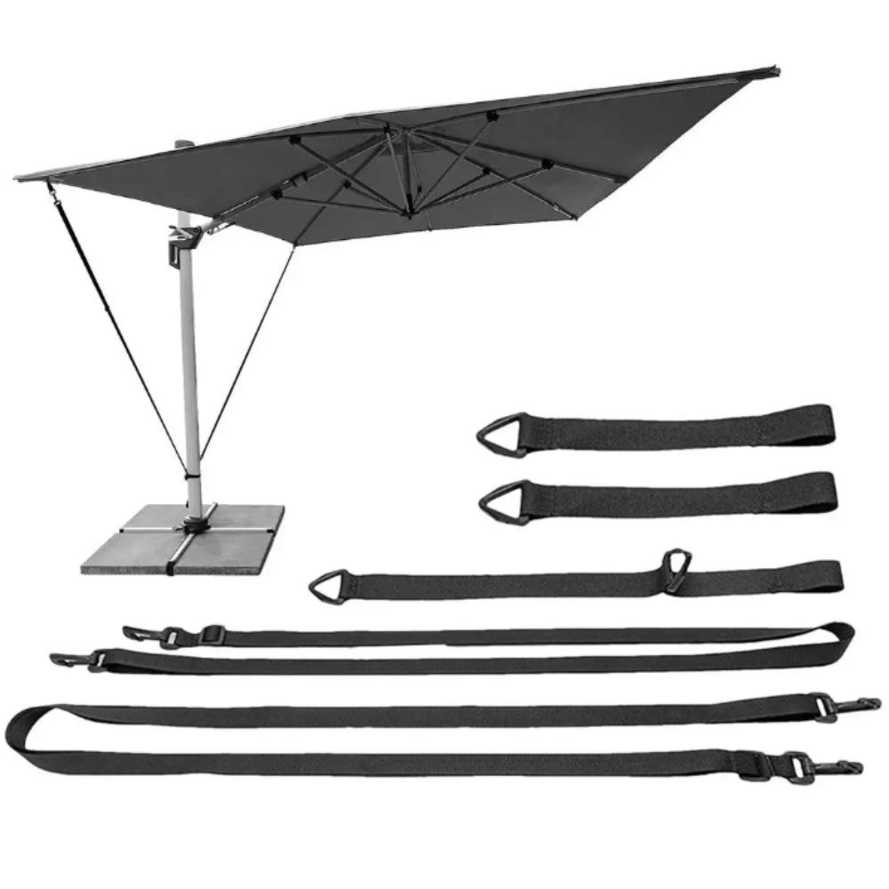 Adjustable Hooks Umbrella Windproof Band Wind Protection Strap Garden Patio Market