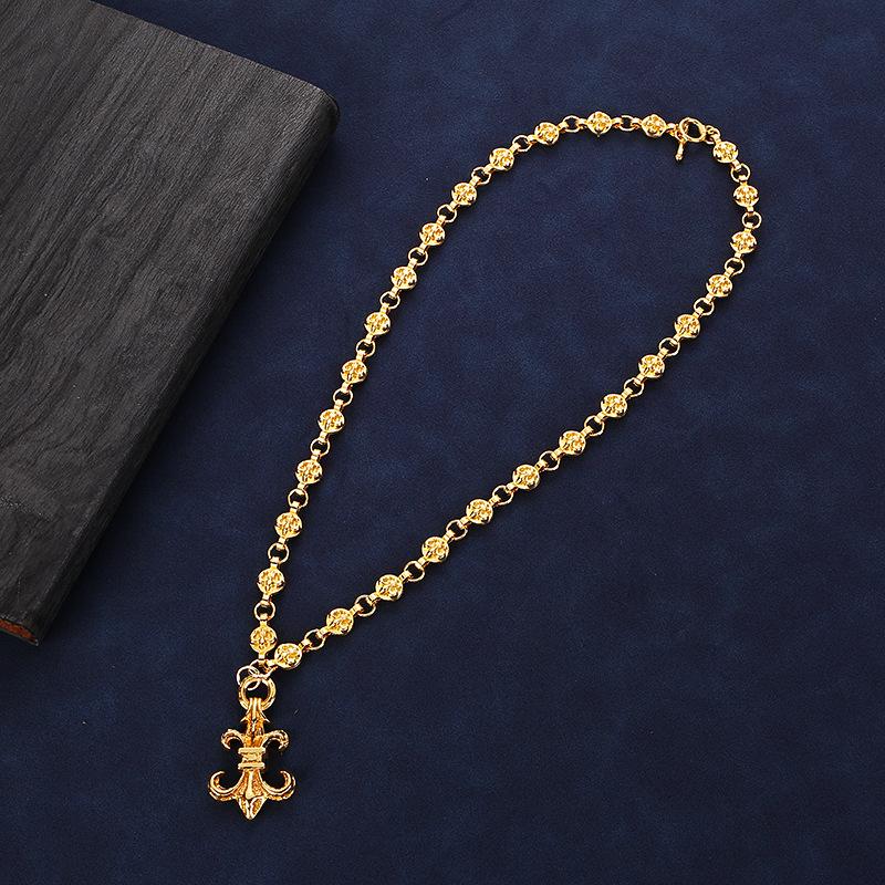 Vintage Hip Hop Streetwear Chain: Classic Valentine's Antique Silver Cross Pendant