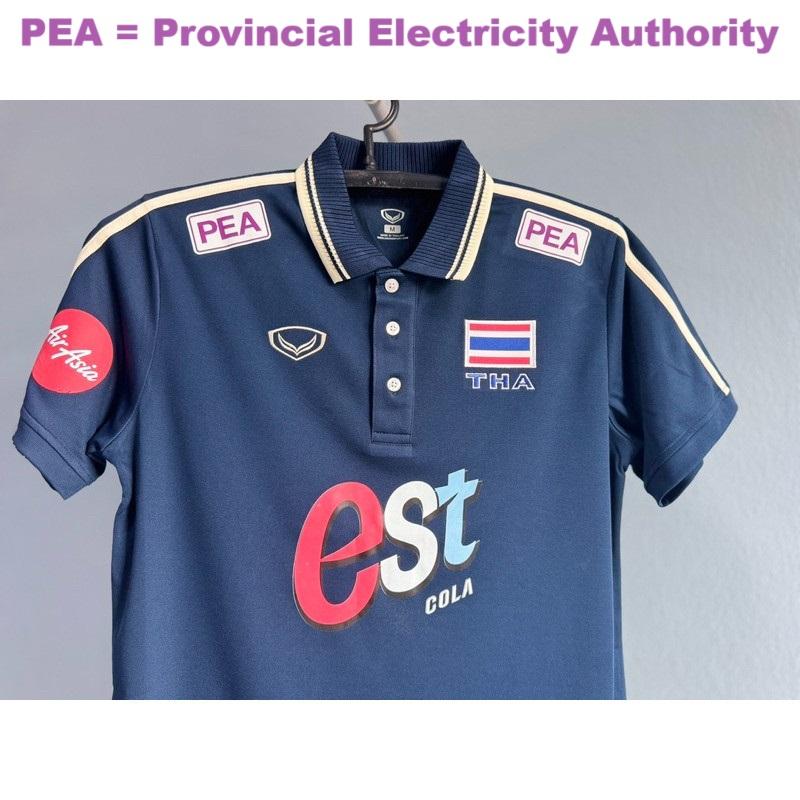 Camisa Polo da Seleção Tailandesa de Vôlei 2024 Retro Vintage Estampa 3D Camisa de Secagem Rápida Camiseta Proteção UV Manga Curta Unissex Homens Mulheres Uniforme