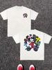 Harajuku Streetwear Men Tshirt Double Sided Digital Print Colorful Cross Graphic Breathable Unisex Casual Tops