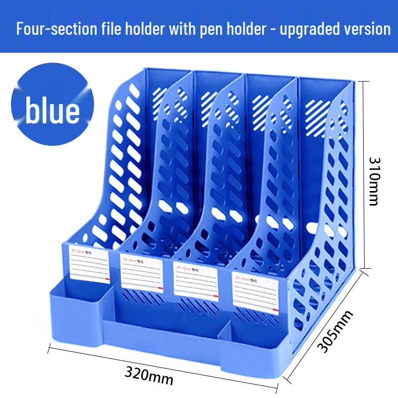 Four-Tier Desktop File Organizer with Storage Trays for Office Supplies