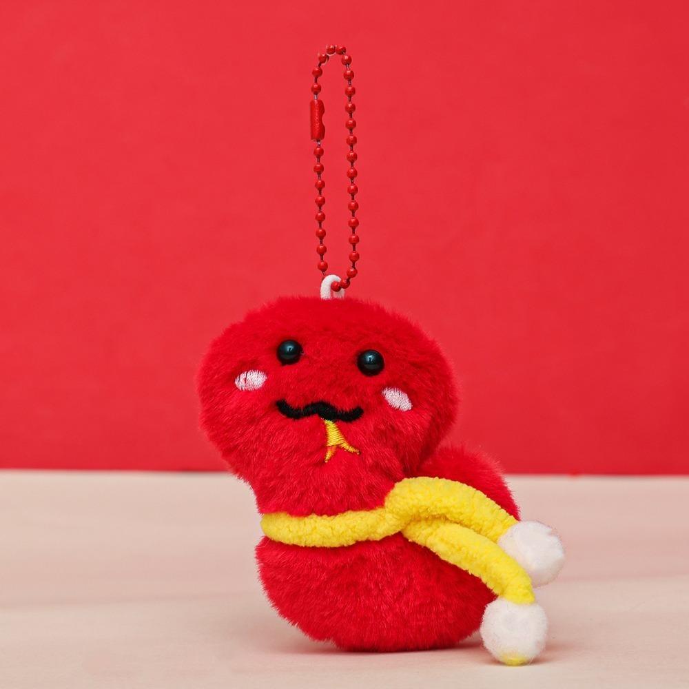 

Lucky Plush Snake Pendant Fur 2025 New Year Key Ring Cute Snake Keychain Ornament