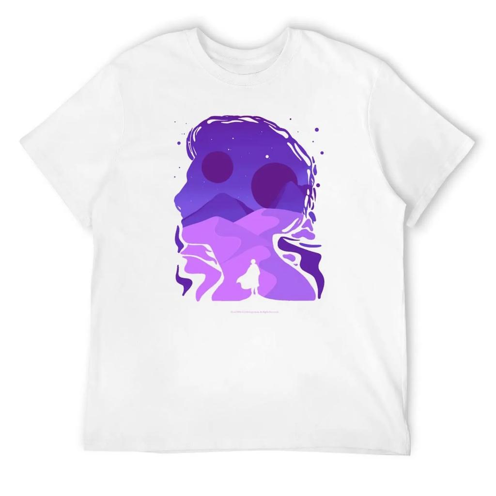 Paul Atreides Auf Arrakis, Doppelbelichtung Minimalistische Illustration T-Shirt Anime T-Shirts Designer T-Shirt Herren