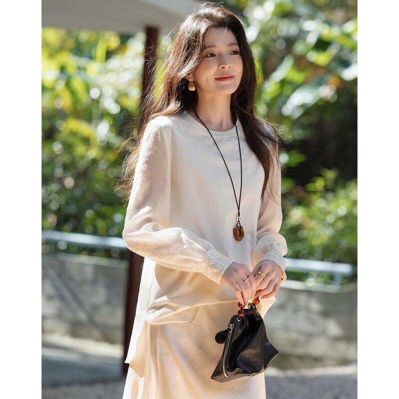 Demana Solona New Chinese Style Patchwork Loose T-Shirt