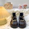 College Style Platform Women's Spring New Cross Love Buckle Single Shoes Student Round Head Small Leather Shoes