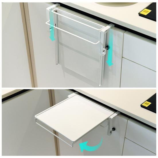 Countertop Storage Rack Strong Load-bearing Foldable Design Simple Installation Kitchen Cabinet Door Hanging Shelf
