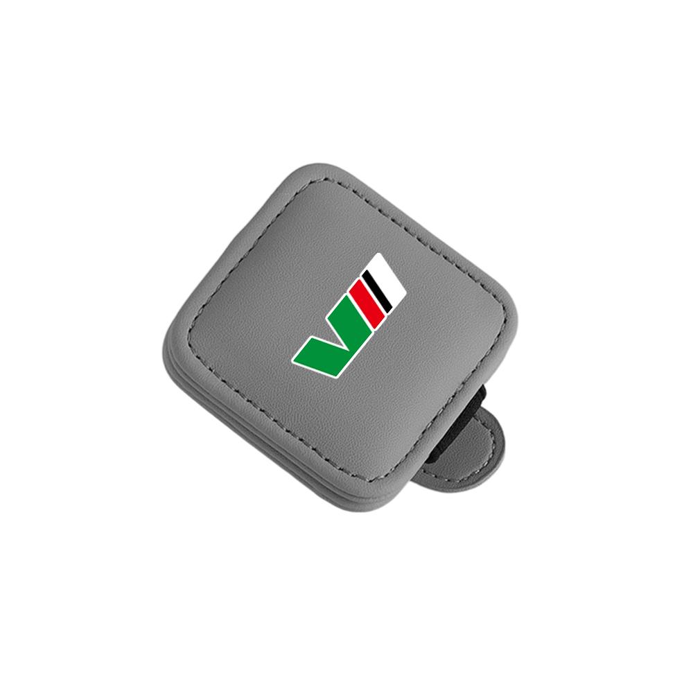 ZUKJ6 For Skoda Octavia A5 VII VRS Vision Kodiaq Favorit Rapid Fabia 1Pcs Leather Car Sun Visor Glasses Clips Sunglasses Fixed Holder