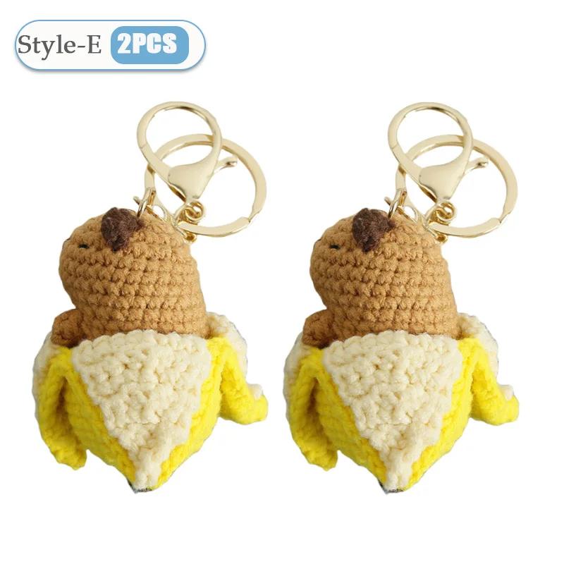 1-10PCS Capybara Crochet Doll Ornament Crochet Positive Energy Dolls Handmade Toy Desk Office Room Decoration Christmas Gifts