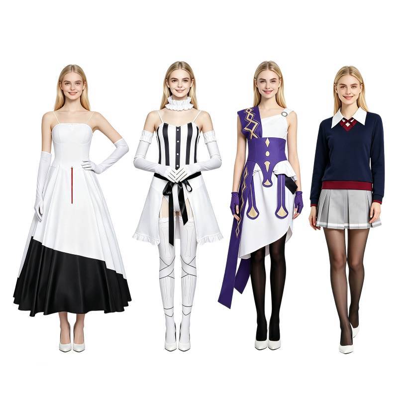 Costume Cosplay Tine Chelc di Fate Strange Fake Per Role Play Anime Con Tessuto Morbido