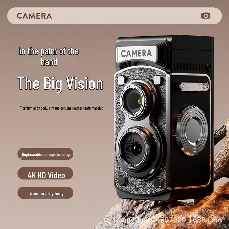 Ziyu Y8000 Retro Double-Reflex Mini HD Camera with Hand-Crank Lens