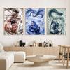 Chinese Anim Nezha Poster HD Posters Self Adhesive Waterproof Ideal for Living Room Bedroom Bar Decoration