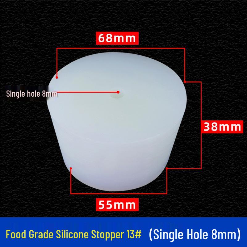 Hole-Punched Food Grade Silicone Stopper for Test Tubes, Bottles, and Water Pipes.